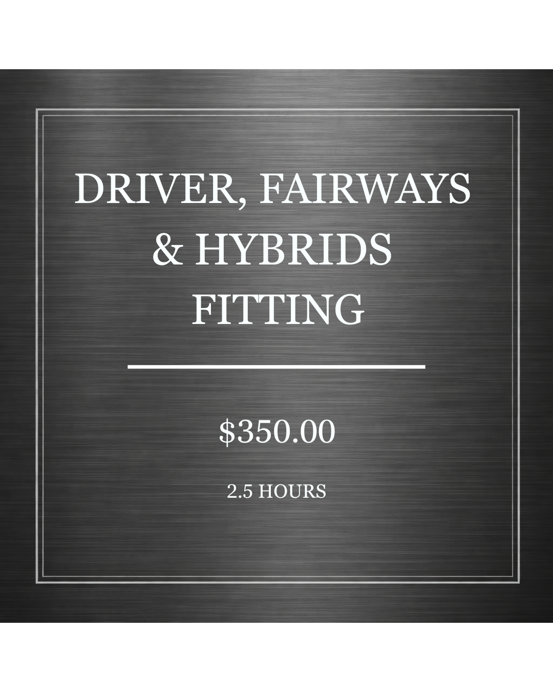 Driver, Fairways & Hybrids Fitting - Jeff Shuster Golf