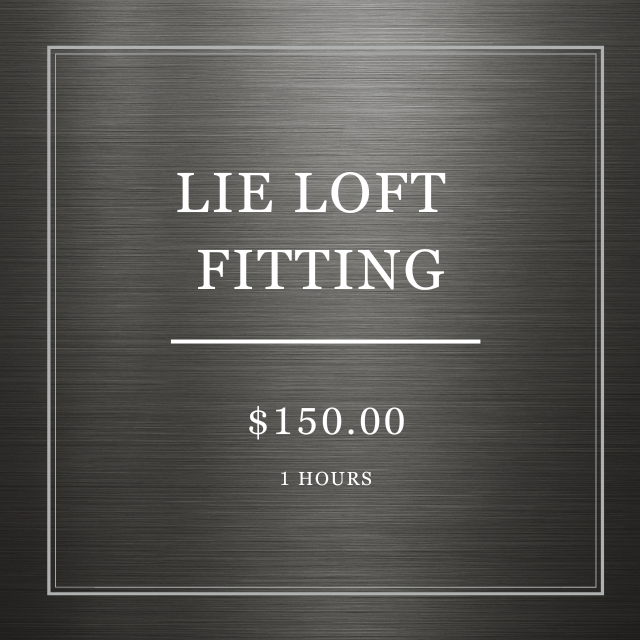 Lie/Loft Fitting - Jeff Shuster Golf